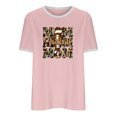 thumbnail image 4 of EQWLJWE Hauts d'Été pour Femmes Hauts pour Femmes Liquidation Mode Féminine Manches Courtes Col Rond Hauts Amples Blouse Manches Bouffantes Imprimé, 4 of 6