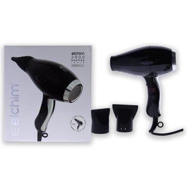 Elchim 3900 Healthy Ionic Ceramic Hair Dryer, Black/Silver