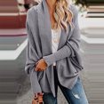 thumbnail image 1 of DPTALR Women's Kimono Cable Knitted Slouchy Oversized Wrap Cardigan Sweater, 1 of 9