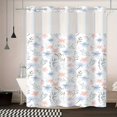 thumbnail image 4 of CNKOO Hookless Shower Curtain With Snap Liner  Summer Leaf Theme Home Decor Hotel Shower Curtain And Liner Set  Watercolor See-Through Shower Curtain With Window  Double Layer  Washable, 4 of 7