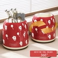 thumbnail image 4 of 6-Piece Rotating Knife Block Set with Acrylic Stand - Stainless Steel Blades, Ergonomic Handles, 4 of 5