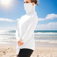 thumbnail image 1 of Ovbmpzd Sun Protection Womens Tops Trendy Long Sleeve White Solid Breathable Tees Womens Tunic Tops XXXXL, 1 of 9
