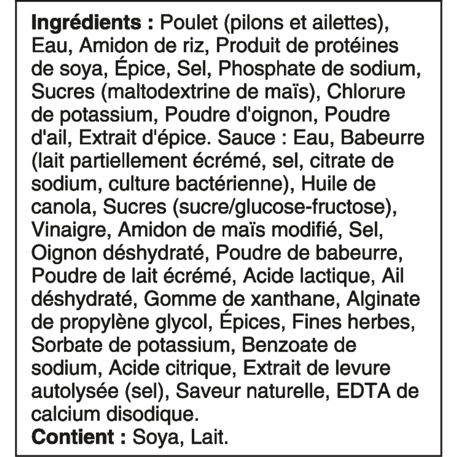 Ailes de poulet au sel et au poivre Deli Express 505 g