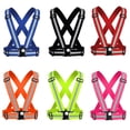 thumbnail image 1 of Jinswick Adjustable Safety Security High Visibility Reflective Vest Elastic Strap Jacket,Orange, 1 of 8