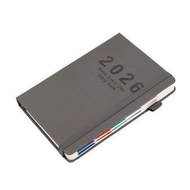 2026 Daily Planner Notebook, Vertical Patterned , Strap Closure Security, Annual Calendar Pages, A5 Portable Size Schedule Management Tool