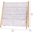 thumbnail image 3 of 3 Sprouts Recycled Fabric Kids Book Rack Storage Bookshelf Organizer in Light Gray Terrazzo for Ages 3+, 3 of 5