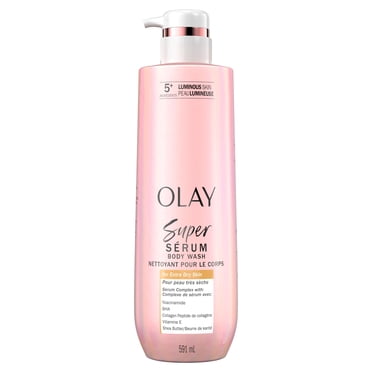 Nettoyant pour le corps Olay Super sérum pour peau très sèche, complexe de sérum pour une peau lumineuse, 591 mL