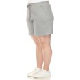 thumbnail image 2 of White Mark Short en Molleton Longline Extensible à Taille Haute pour Femmes, 2 of 5