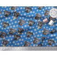 thumbnail image 4 of Soimoi Rayon Fabric Lotus & Dog Face Printed Fabric 1 Yard 56 Inch Wide, 4 of 5