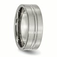 thumbnail image 4 of Bague en Titane Rainurée de 8 Mm Brossée et Polie 13 Dimensions, 4 of 6