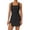 Black, variant on Ltctricy Women's Athletic Dress Sleeveless Square Neck Backless Cutout Side Split Ruched Mini Tennis Dress Built in Shorts Workout Skort Dress