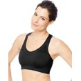 thumbnail image 1 of Hanes Womens Sport Seamless Racerback Sports Bra, 2XL, Ebony, 1 of 1