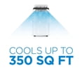 thumbnail image 3 of BLACK+DECKER Portable Air Conditioner,  8,000 BTU ASHRAE 128 (5,000 BTU SACC/CEC)for Rooms Up To 350 Sq. Ft., Portable AC with Full Function Remote Control & Window Kit, BPT05WTBA, White, 3 of 7