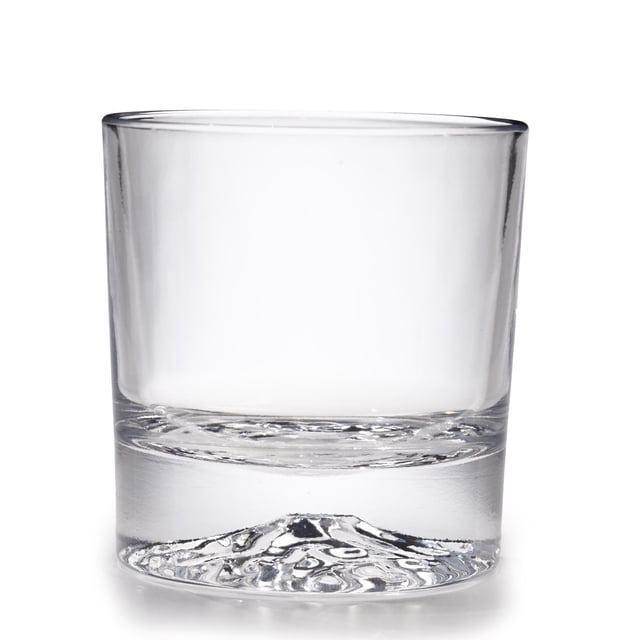 Globe on the Rocks Ice Tip Old Fashion Verre à Whisky, 250 ml Ensemble de 4, Cristal Clair Sans Plomb avec base Épaisse Lestée avec Détail de Pointe de Glace Sculptée Qui Crée une illusion on the Rocks, Convient aux Pierres de Whisky et aux Glaçons Surdimensionnés.