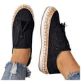 thumbnail image 3 of Kcodviy Chaussures pour Femmes à Franges Ajourées Chaussures pour Femmes Décontractées à Bout Rond Plates à Enfiler Chaussures Habillées Décontractées pour Femmes Été sur Chaussures Femmes Chaussures Plates Décontractées Espadrilles, 3 of 7