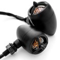 thumbnail image 1 of Krator 2pcs Black Heavy Duty Motorcycle Turn Signals Warplane Propeller Engine Blinkers Compatible with Honda Valkyrie Rune 1500 1800, 1 of 5