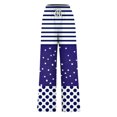thumbnail image 4 of Pants for Women, Womens Fashionable Striped Printed Drawstring Wide Leg Pants, 4 of 4
