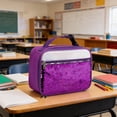 thumbnail image 4 of Dvkptbk insulated lunch bag Fashionable Outdoor Hand Sequin Lunch Bag Modern Portable Insulated Picnic Lunch Box Bag, 4 of 6