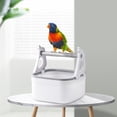 thumbnail image 3 of Desktop Parrot Stand with Removable Toilet Training Compact Exercise Gym Toy for Lovebirds, 3 of 5