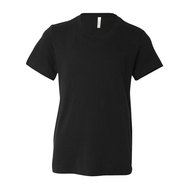 Bella Canvas Jersey Short-Sleeve Tee 3001Y, S, Black