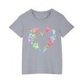 thumbnail image 2 of T-Shirts pour Filles, Enfants Garçons Filles T-shirt en Coton Mode Mignon Col Rond Imprimé Tee Manches Courtes Haut, 2 of 5