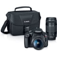 thumbnail image 2 of Canon EOS Rebel T7 Appareil Photo Reflex Numérique (Neuf) avec Objectifs 18-55mm et 75-300mm - Trousse de Base (Modèle International), 2 of 9