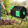 thumbnail image 2 of Costway Gobelet à Compost à Double Chambre, Bac à Compost Extérieur à Chambre Rotative 34,5 Gallons, 2 of 10