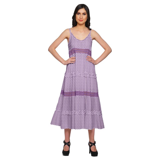 Moomaya Robe Maxi Sans Manches à Bretelles Spaghetti Ajustables pour Femmes Grande Taille
