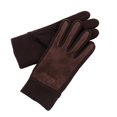 thumbnail image 1 of 1 Pair Cycling Gloves Touchscreen Full Finger Letter Embroidery Moisture Wicking Soft Cold Resistant Solid Color Autumn Winter Men Women Motorcycle Riding Gloves for Daily, 1 of 10