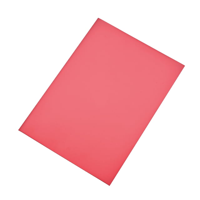 Unique Bargains A4 Size Plain Magnet Sheets for Crafts or Applying Adhesive Items, measuring 297 x 210 x 0.6 mm (11 x 8 inches, 24 mil). The sheet features a red back and black front, with no adhesive, and is magnetic on the black side. Ideal for craft die storage, shelf labeling, science education, and classroom projects. Reusable and easy to cut for customized lengths.