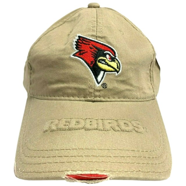 NCAA by Signatures Illinois State Redbirds Embroidered Beige Distressed Hat