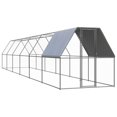 thumbnail image 1 of vidaXL Outdoor Chicken Cage 2x12x2 m Galvanised Steel, 1 of 4