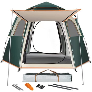 GRM Large Camping Tent 2/4/6 Person Family Dome Tent Waterproof Windproof Tent Double Layer Portable with Carry Bag