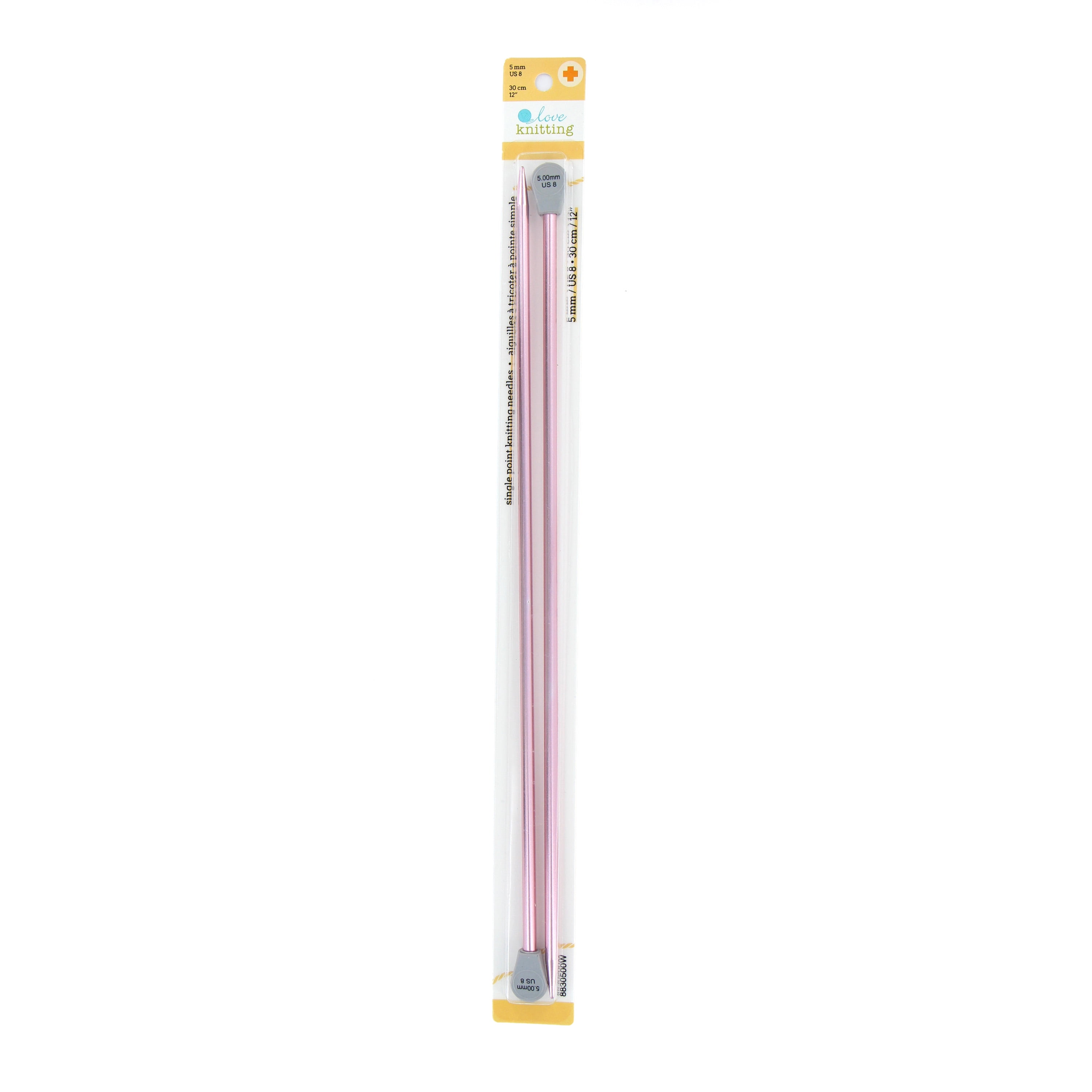 LOVE KNITTING Aiguilles à tricoter droites en aluminium, 30 cm (12 po), 3 mm (US 2)