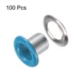 thumbnail image 3 of Unique Bargains 100PCS Grommets Eyelets 1/6 Inch (4mm) ID Hole Metal Self Backing Eyelet with Washers for Leather Blue, 3 of 7