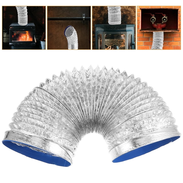 Minkissy Ducting Dryer Vent Hose Silver Flexible for HVAC System 1Pack