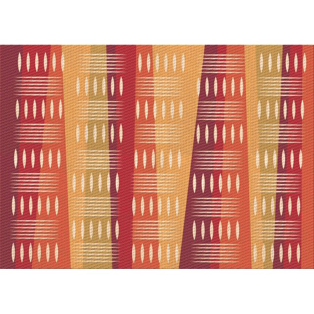Ahgly Company Tapis Rectangulaire Orange Lavable en Machine, 7 Pieds x 9 Pieds