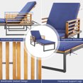 thumbnail image 4 of Gymax 2 Pcs Chaise Longue d'Extérieur avec Dossier Réglable à 4 Positions pour Cour Arrière au Bord de la Piscine, 4 of 10