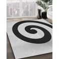 thumbnail image 3 of Ahgly Company Tapis d'Intérieur Rectangulaire Transitionnel Gris Loup Gris Lavable à la Machine, 2 Pieds x 3 Pieds, 3 of 7