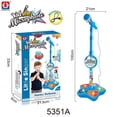 thumbnail image 3 of Blue Kids Karaoke Microphone Toy With Stand Simulation Singing Machine Portable Music Player With Lights And Sound Childrens Performance Microphone Gift For Boys Girls Blue #2yy2k, 3 of 3