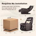 thumbnail image 3 of COSTWAY Fauteuil de Massage Apaisant26, Fauteuil Inclinable de Massage à Gravité Zéro pour Tout le Corps avec Piste SL, Chauffe-Taille, Coussin Gonflable pour Mollets, Détection Automatique des Épaules, Télécommande, Oreiller, 3 of 10