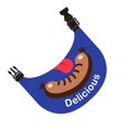 thumbnail image 3 of Pet Dogs Saliva Towel Delicious Sausage Pattern Bandana BibsFunny Photography Props Gift For Cats Dogs, 3 of 9