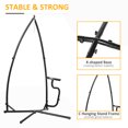 thumbnail image 4 of Outsunny Support de Chaise Hamac avec Plateau Intérieur Extérieur Porche Patio Noir, 4 of 10
