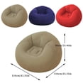 thumbnail image 2 of relayinert Space-saving Inflatable Couch Modern And Affordable Furniture Comfortable And Durable. Single Sofa Dark blue, 2 of 5