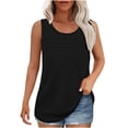 thumbnail image 1 of Besolor Womens Summer Sleeveless Shirts 2025 Casual Round Neck Tank Tops Loose Solid Color Basic Tee Plus Size, 1 of 7