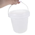 thumbnail image 2 of UPOUART 1 Ensemble Seau Rond Multifonction avec Couvercle HDPE Blanc pour Usage Domestique, 2 of 6
