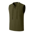 thumbnail image 3 of Styesk Tank Tops Men Men's Fashion Drawstring Color Cotton And Linen Sleeveless T-shirt Tops, 3 of 5