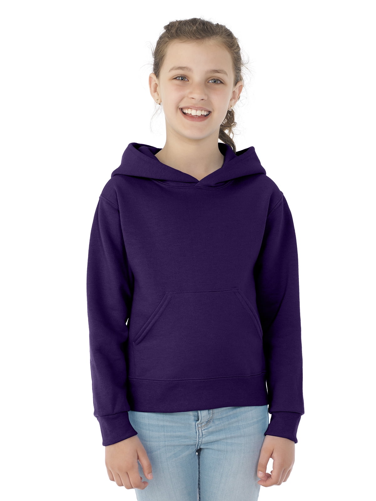 Jerzees Youth NuBlend Pull Over Hooded Sweatshirt, XL, Deep Purple