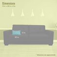 thumbnail image 3 of Majestic Home Teal Chevron Small Pillow, 3 of 6