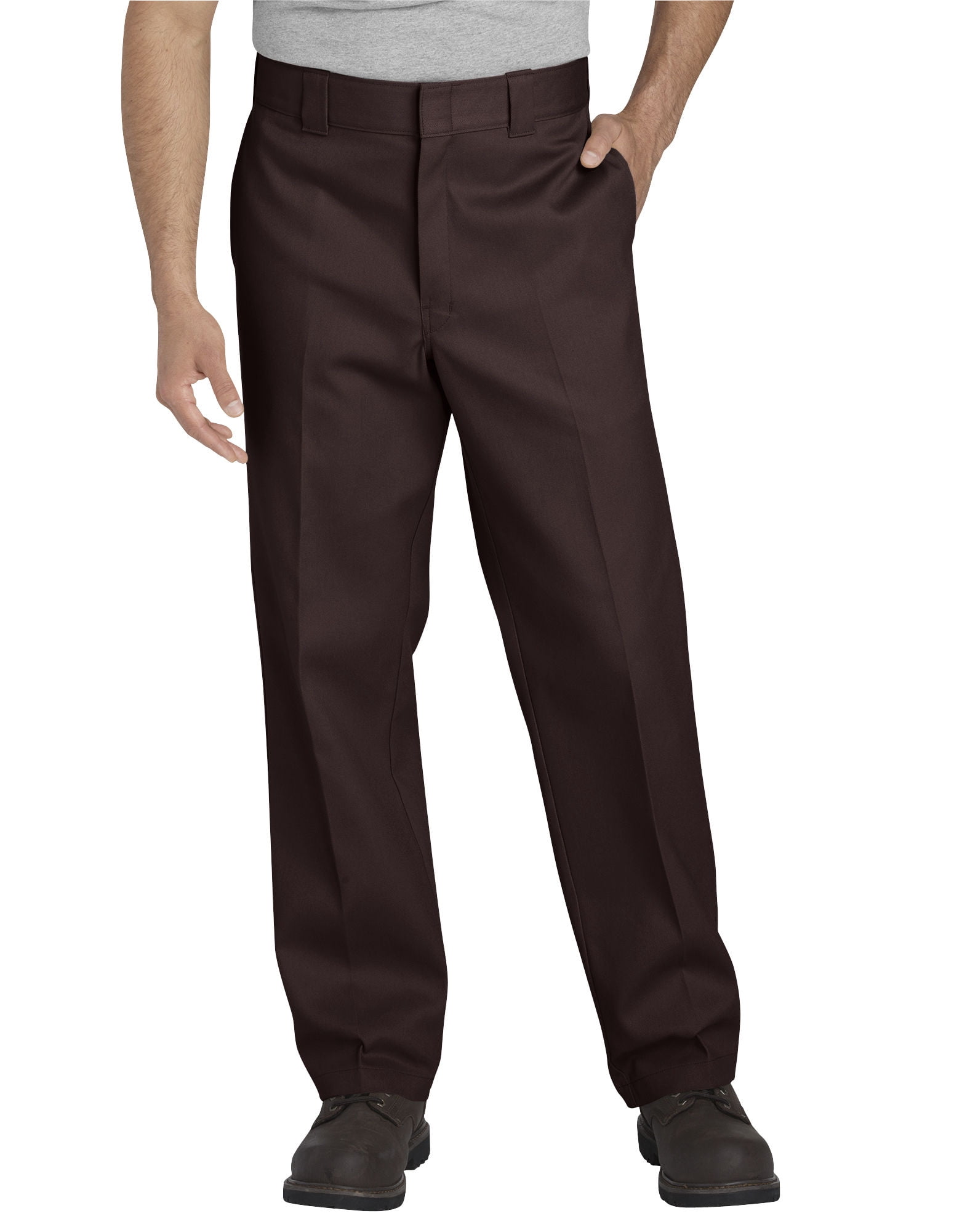 Dickies Mens 874 FLEX Work Pants, 46W x 30L, Dark Brown